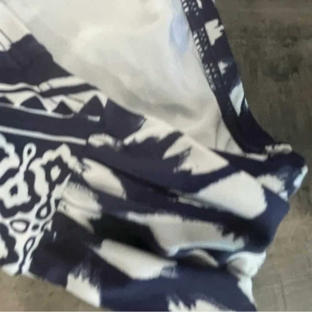 La Blanca Navy White Floral Geometric Bikini Bottoms 2 Pack NWT Size 12